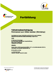zertifikat bzfe stillen