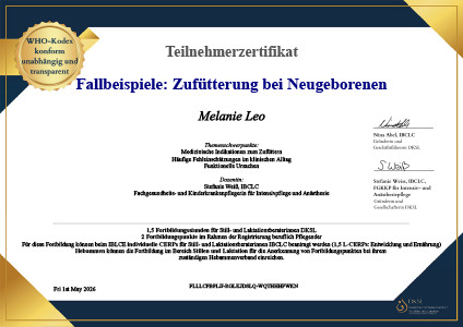 zertifikat dksl zufuettern+neugeborene
